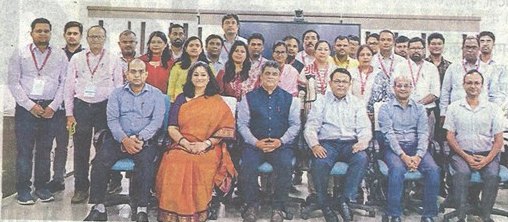 Block panchayat officials from across Bihar with DMI faculty at the Disaster Response Leadership training